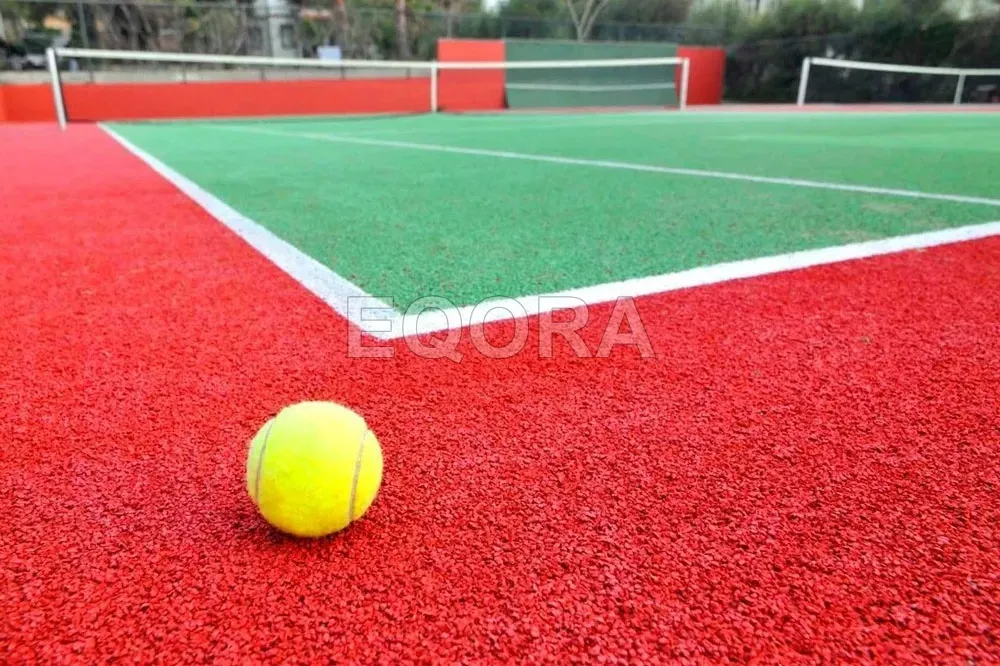 Бесшовное покрытие из резиновой крошки для теннисного корта в Чехове