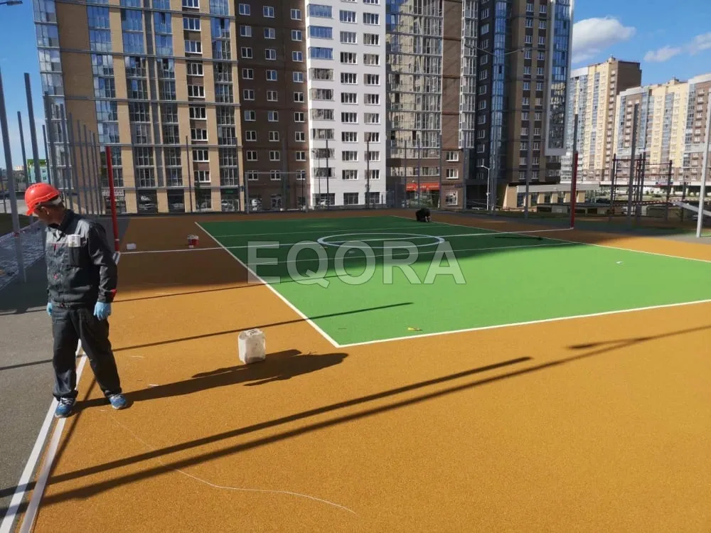 Из чего состоит бесшовное резиновое покрытие в Чехове?