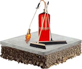 Фото Установка покрытия из резиновой крошки: Подготовка поверхности.